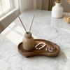 Decorative Tray Coffee Table Centerpiece Ornament Vanity Trays Wood Perfume for Candle