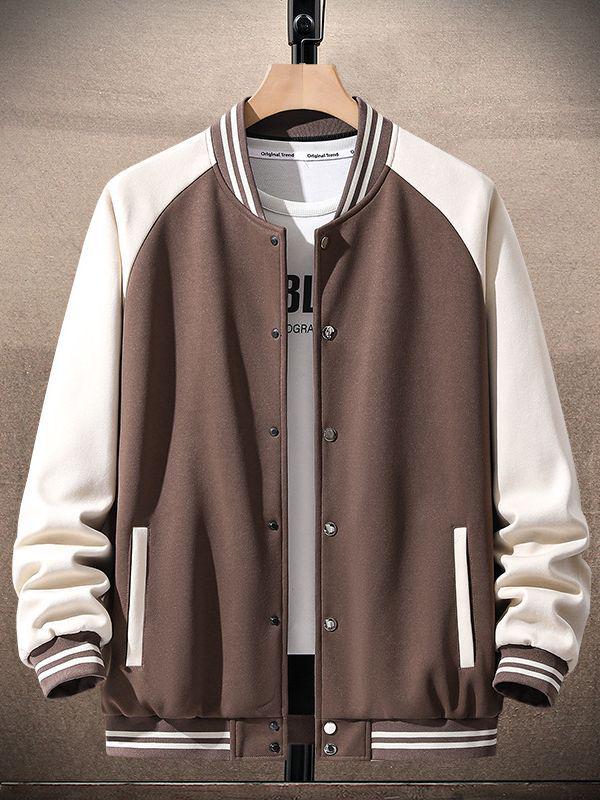 Осень 2024 Мужская свободная бейсбольная куртка: Модный бренд для подростков и студентов, универсальный повседневный стиль.