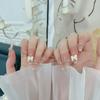Artificial Nails French Manicure Butterfly Diamond Wearable Nail Polish Finished Product Removable