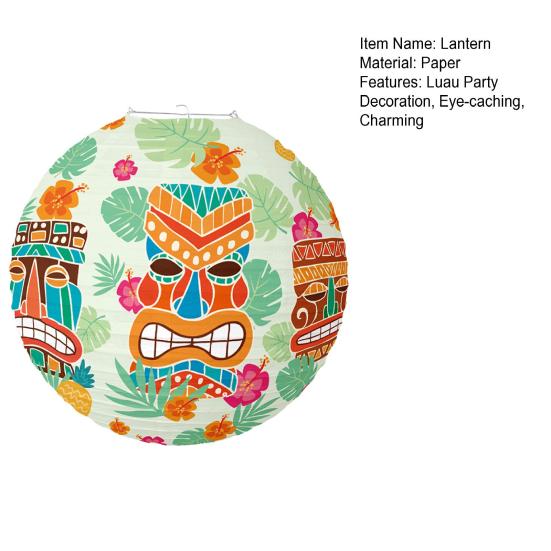 Yousheng Круглый бумажный фонарь Тики Луау Тропический подвесной фонарь украшение Гавайские товары для вечеринки для летней пляжной вечеринки в джунглях декор