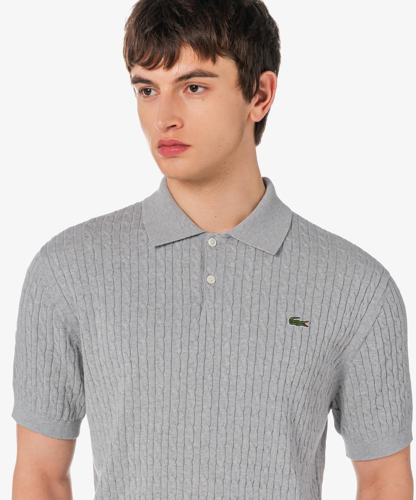 LACOSTE Мужской вязаный поло-свитер с коротким рукавом Ph368E-56G Cca
