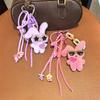 Cute Rabbit Plush Pendant,Fashionable Versatile Cute Girls Bag Student Cartoon Design,Mobile Phone Car Key Bag Charm