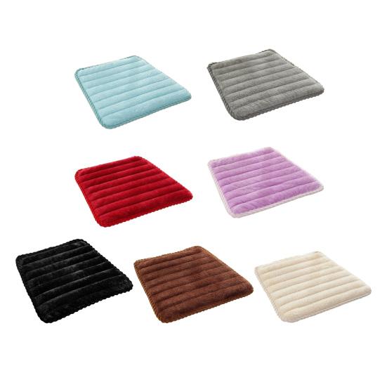 Seat Cushion Trapezoidal Shape Adjustable Straps Plush Material Chair Pad Dining Office Car Seat Cover Home Accessory