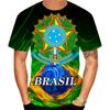 Мужская футболка Centenary of Brasil, летний пуловер с круглым вырезом, короткий рукав, модная крутая одежда, мужская одежда больших размеров с флагом Бразилии