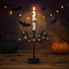 Large Twinkle Bat Candlestick Mystery Gothic Candle Holder Led Twinkle Light Candelabra For Mantel Halloween Decor Party Home