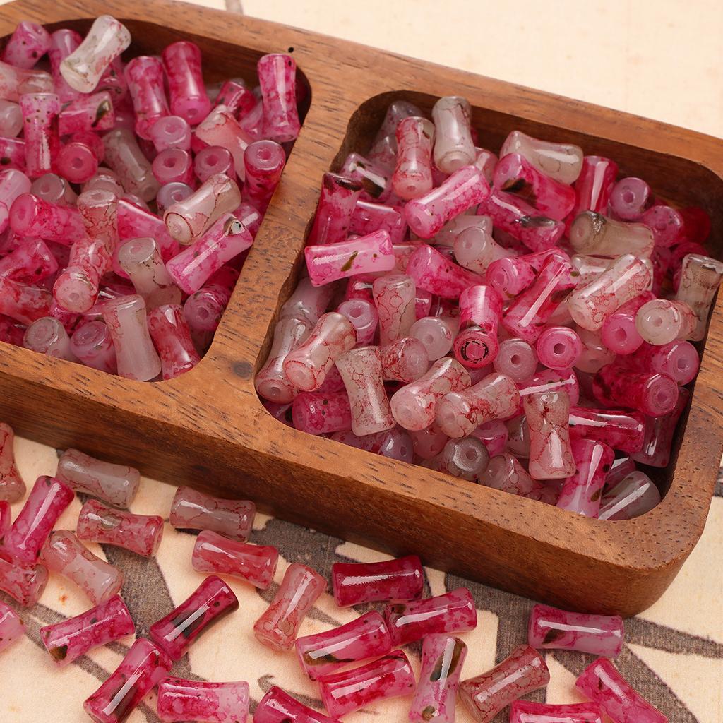 Стеклянные ореолы для окрашивания Бамбуковые бусины Бусины в старинном стиле Бусины ручной работы Аксессуары для бисера Глазурь Имитация нефрита Бусины Материалы