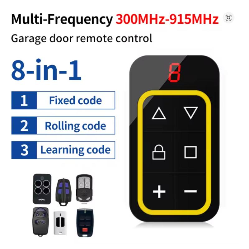 8-канальный перезаряжаемый клонер пультов для ворот, многочастотный 310-915 МГц, универсальный дубликатор с Type-C
