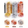 Gold Foil Flakes Set Tweezers 3 Bottles Metallic Foil Flakes for Candle Resin Nails Painting Art Crafts Silver Copper Birthday Gifts