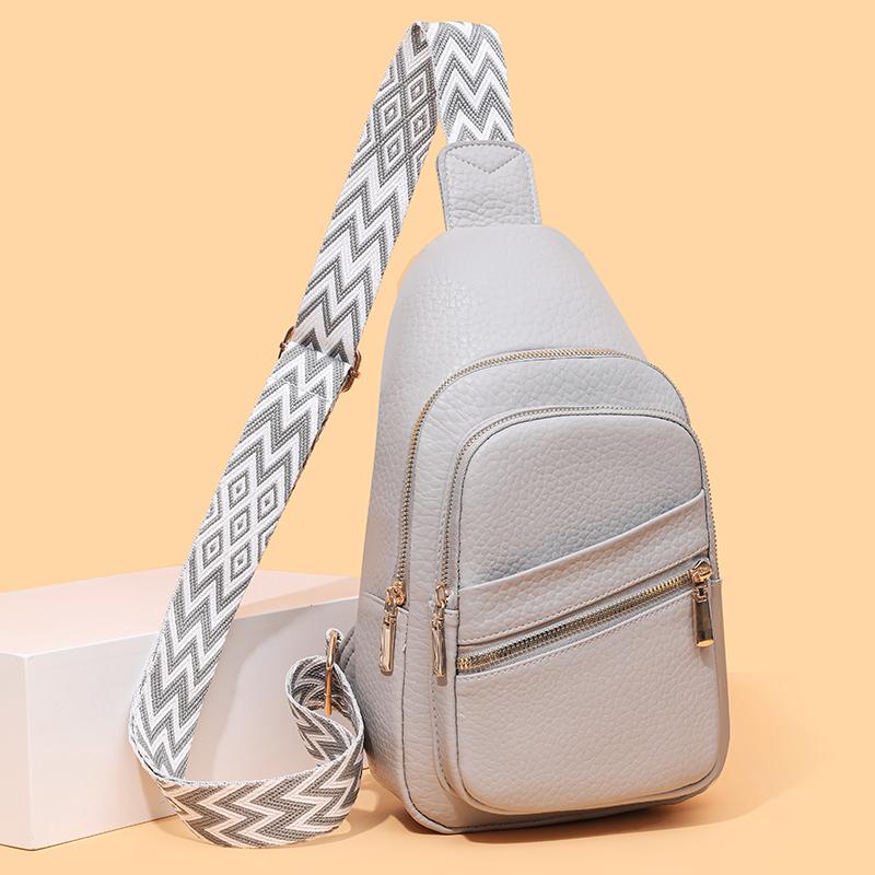 ПУ грудная сумка большой вместимости ретро женская сумка через плечо