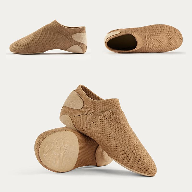 Чирлидинг Танцевальные Джазовые Тренировочные Туфли Мягкая Подошва Flyknit Профессиональные Соревновательные Туфли Тренировка Тела Балетки