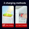 Светодиодный солнечный теплый свет USB-перезаряжаемый прожектор с датчиком движения Наружная настенная лампа для дома, гаража, водонепроницаемый