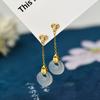 Lady White Chopin Peaceful Clogged Earrings Light Luxury High-end Earrings New Chinese Style Fuzi Earrings Earrings
