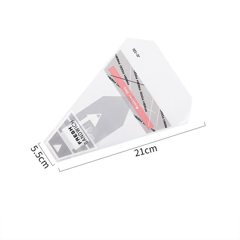 100 Pieces Of Sandwich Wrappers Special Disposable Easy To Tear Transparent Triangle Cake  Packaging Bag