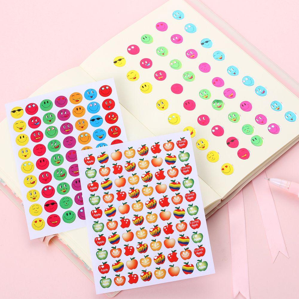 Этикетка со смайликом пятиконечная звезда декор для фотоальбома канцелярские наклейки наклейки с наградой позолота