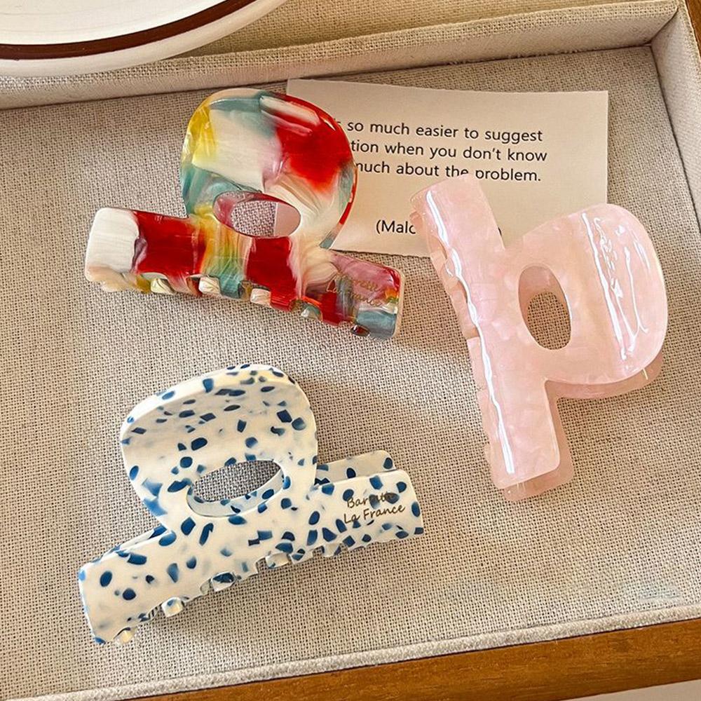 Small Hair Claw Clip French Ponytail Holder Vintage Shark Clip  for Women