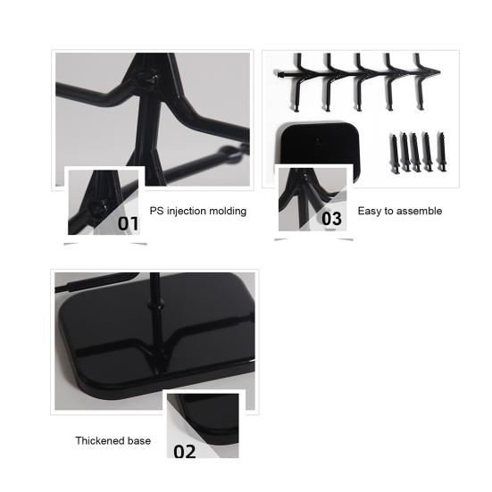 Органайзер для солнцезащитных очков, прочная стойка для очков на 5/10 пар, экономящая место, прочная одно-/двухрядная настольная подставка для хранения очков