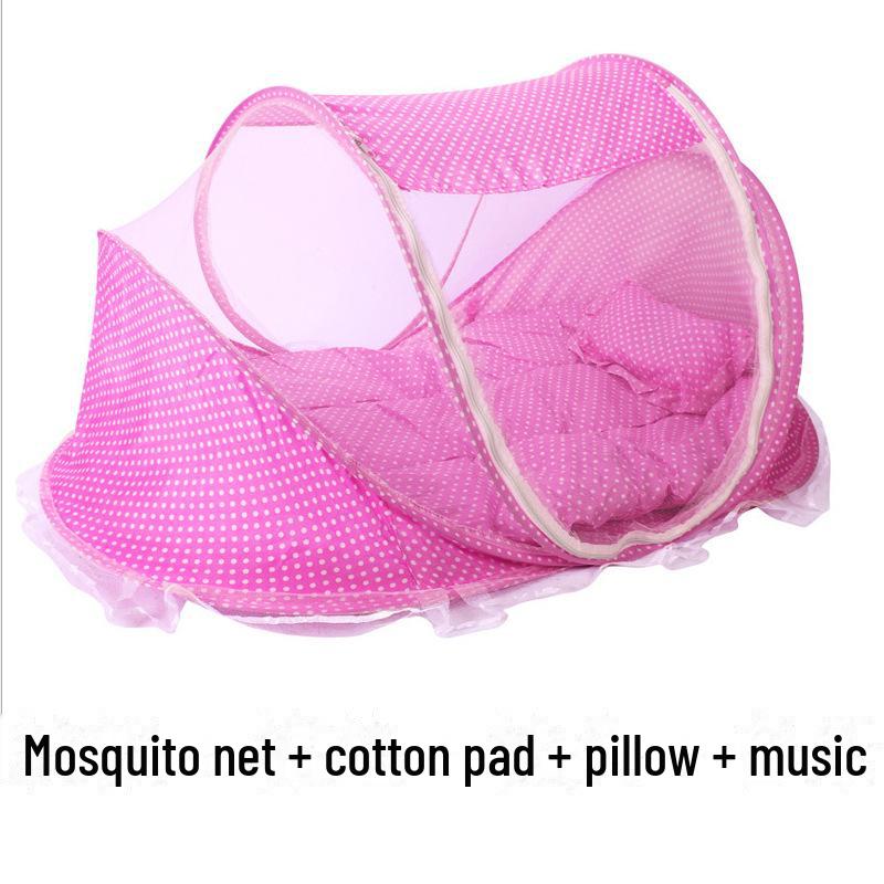 Комплект детской кроватки с москитной сеткой, спальным ковриком и подушкой (0-3 года)