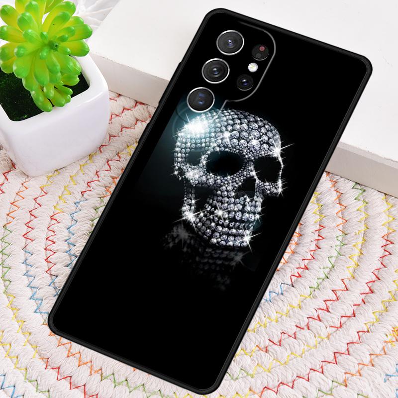 Чехол для телефона DIAMOND SKULL для Samsung Galaxy note 10 pro S26 Ultra S23 S24 FE S25 S21 S22 PLUS ударопрочный