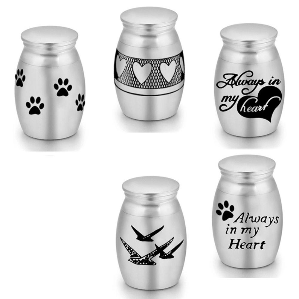 Aluminum Zinc Zinc Alloy Dog Cat Memorial Urn Waterproof Keepsake Burial Jar Pet Cremation Urn Sympathy Gift
