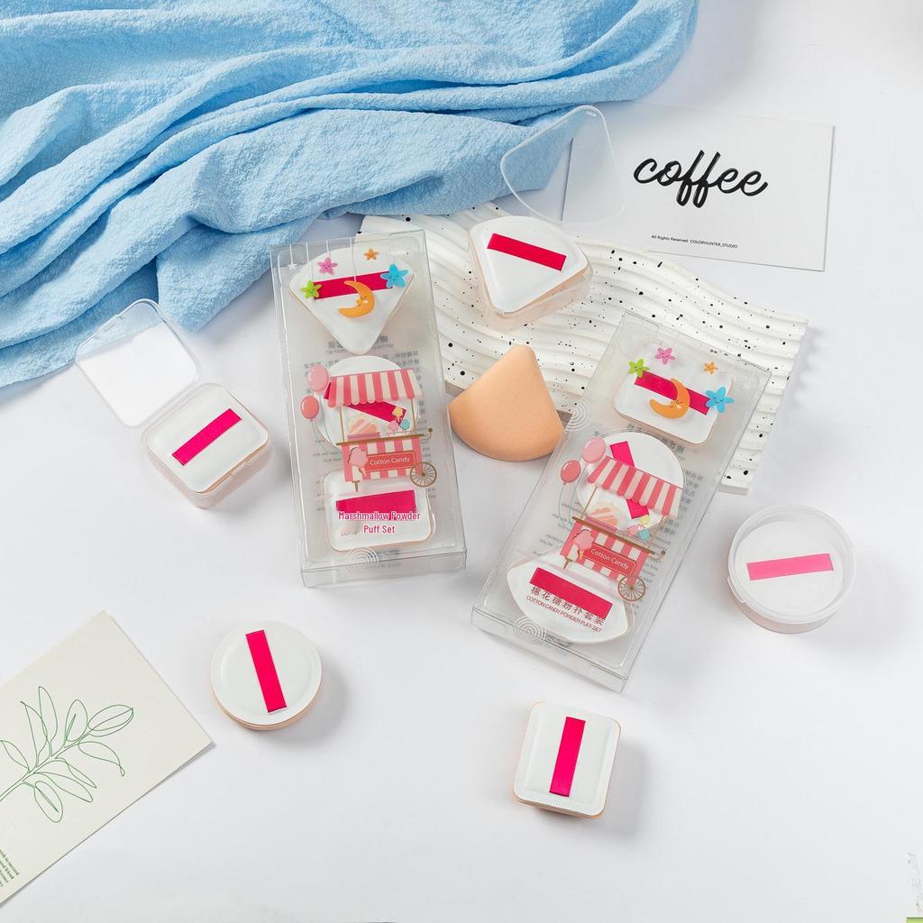 100% Хлопок Двусторонний Зефирный Спонж для Лица Консилер и Спонж для Нанесения Пудры