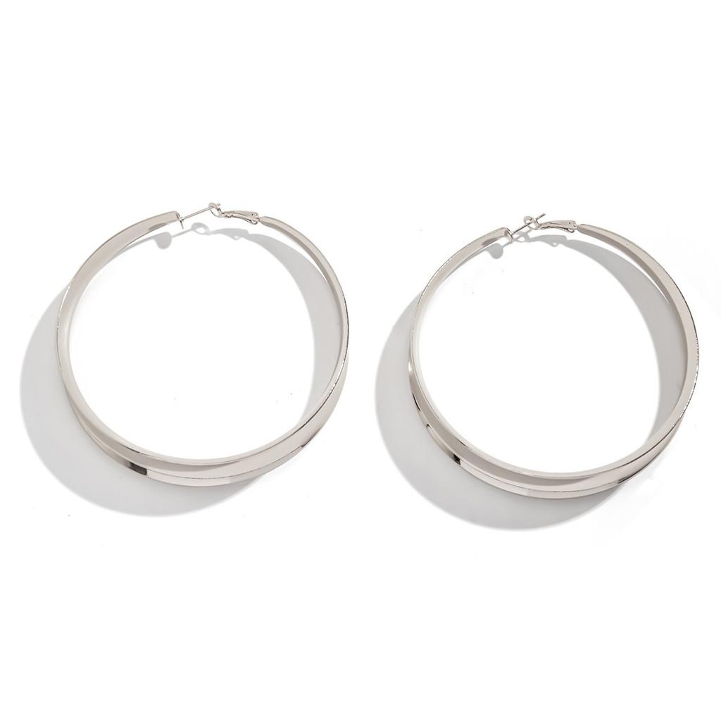 Крупные металлические серьги-кольца для женщин, блестящие серьги-кольца большого размера, модные массивные серьги, подарки для мамы, жены, девушки