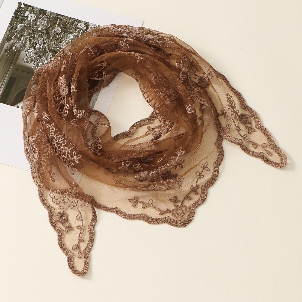 Cloak Lace Scarf Veil Headband Cape Flower Scarves All-match Hip Scarf Party