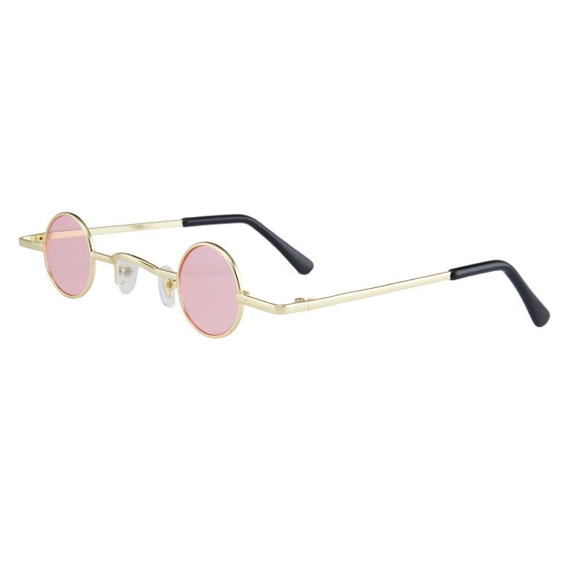 Солнцезащитные очки в маленькой оправе, маленькие круглые очки Prince, цветные мужские и женские свадебные очки из металла
