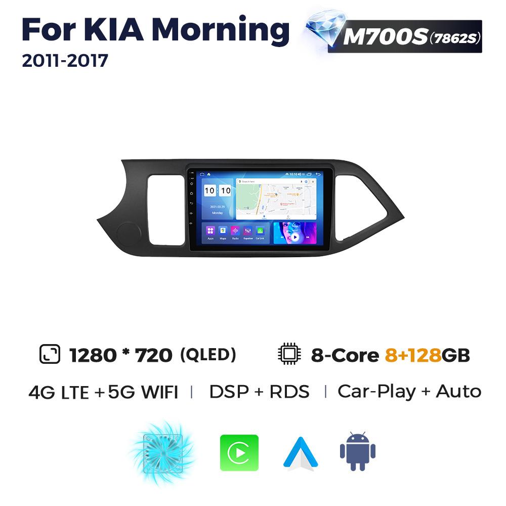 Navifly 7862S 8G+256G Android All-in-one Car Audio For KIA Morning 2 Picanto 2011 - 2016 2017 Navigation GPS Wireless Carplay BT