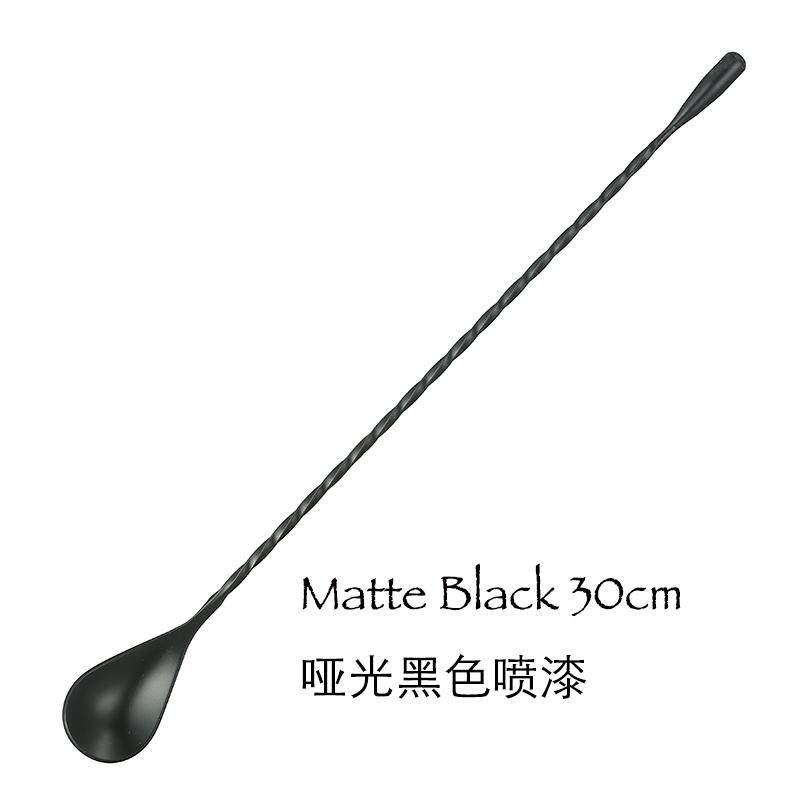 1 шт. Барменская ложка для смешивания из нержавеющей стали, Коктейльные размешиватели, Барная ложка со спиральным узором, Ложка для перемешивания с длинной ручкой