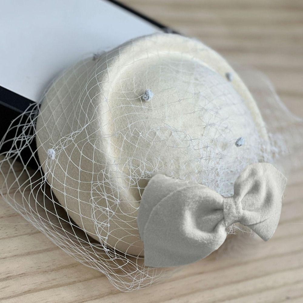 Темпераментная шляпа-бантик с вуалью, официальная шляпа в британском стиле, новая шляпа-чародейка