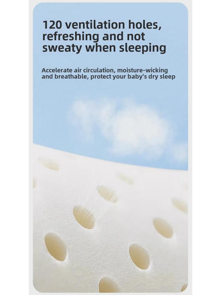 Подушка для сна с эффектом памяти для детей от 0 до 6 лет - чистый хлопок, для всесезонного использования
