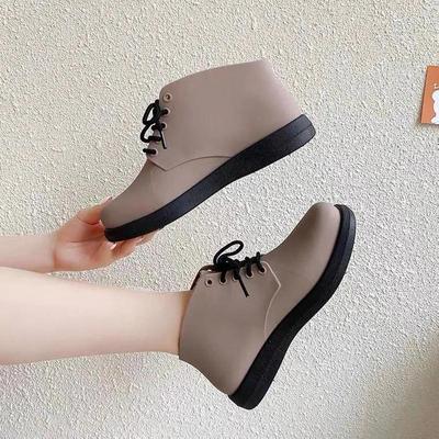 Модная непромокаемая обувь, женские универсальные нескользящие непромокаемые сапоги, кухонная рабочая обувь, водонепроницаемая обувь с низким верхом