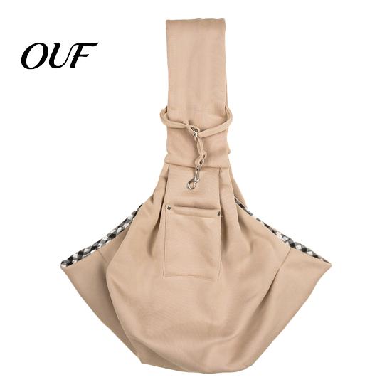 Lightweight Pet Travel Bag Crossbody Cat Carrier, Portable Hands Free Sling, Snap Closure, Polyester Small Carrier Carrying with Safety Buckle
