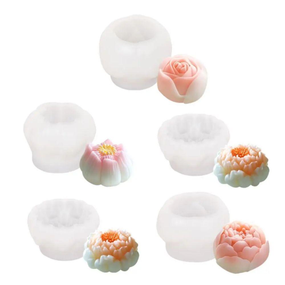 3D Peony Lotus Cake Mold DIY Rose Flowers Silicone Mold Hibiscus Mousse Mold Wedding