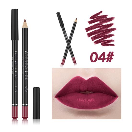 Silky Lipstick Pencil Waterproof Long Lasting Lip Liner Cosmetic