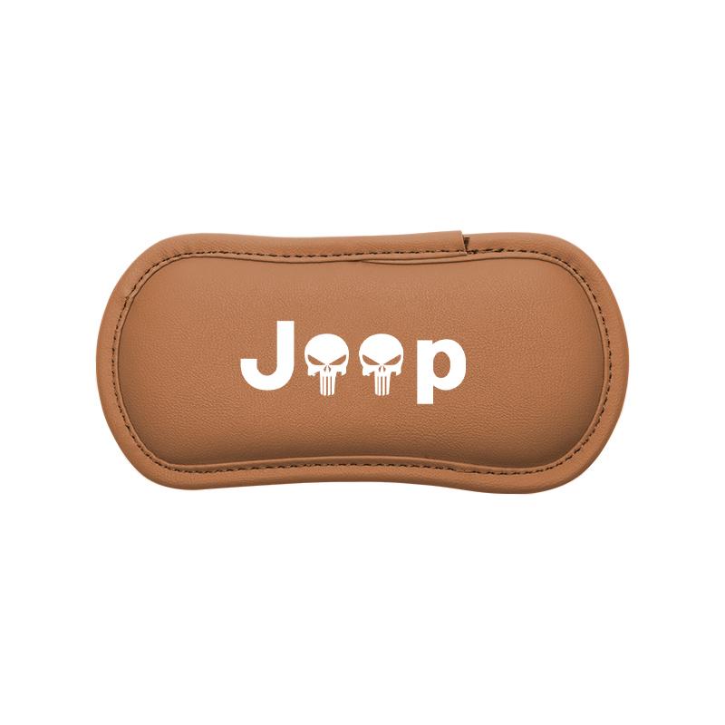 Car Logo Door Side Leg Support Pad Soft Knee Rest Pillow For Jeep Grand Cherokee Wrangler Gladiator Compass Renegade Valve Stem KUBEL1