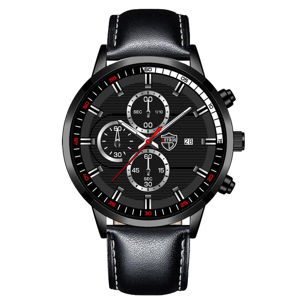 Fashion Calendar Watch Men's Watch Quartz Watch Men's Leather Watch Casual Watch Sports Watch Student Watch Men's