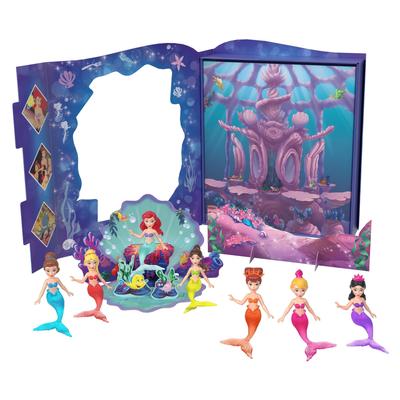Mattel Disney Princess Ariel 7 End Story Book 7 Mini Dress Up Ages 3 and Multi HLW96 Set, Dolls, Dolls/House, Play/Pretend Play, Up,