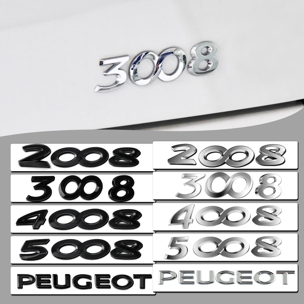 3D Car Body Trunk Emblem Stickers Badge Decoration Decal For Peugeot 2008 3008 4008 5008 206 207 208 307 308 408 508 Accessories