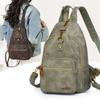 Women's Chest Bag Vintage Crossbody Bag Sport Chest Bag Multifunctional Backpack