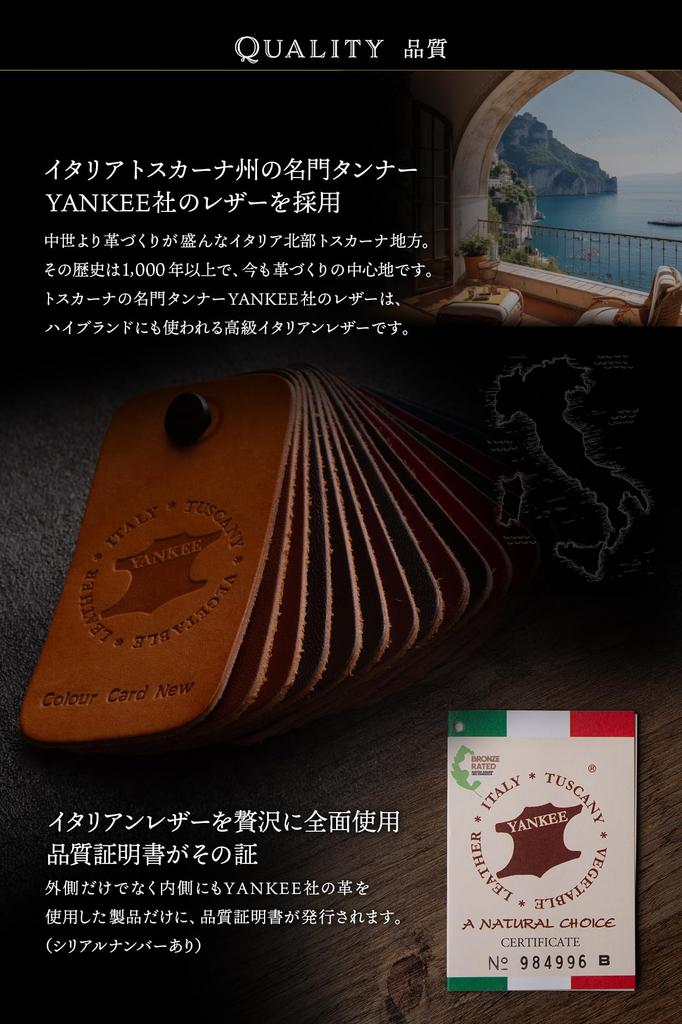 Bifold Wallet Leather with Bifold Genuine Leather Italian Bifold Wallet 9 Men's [Italian Certificate] DBR-CML