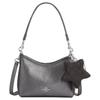 Laurel 19 Star Pendant Leather and Coated Canvas Crossbody Shoulder Bag Small Women's Silver