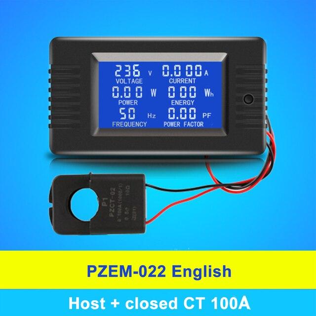 PZEM-022 100A Battery Tester Voltmeter Ammeter Power Voltage Current Impedance Capacity Energy Time Meter Monitor Built-in Shunt