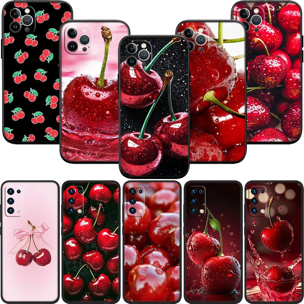 LO24 Чехол для телефона с мягкой оболочкой 'Вишневый фрукт' для Samsung Galaxy S20 S21 S22 Ultra FE + Plus A21S A22 A24 A25 A26 A30 A30S A31