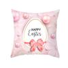 Colorful Easter Throw Pillow Covers With Rabbit And Egg Prints Series Of Peach-Colored Plush Home Pillows For Sofa Cushions
