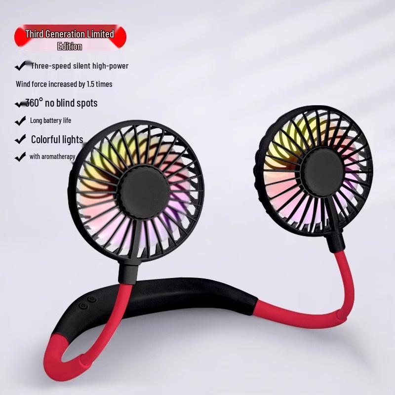 Portable Neck Fan with USB Charging and Long Battery Life for Dorms and Offices