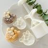 50 г Форма для лунного пирога в виде кролика кои 3D Милая форма для лунного пирога в виде животного Праздник середины осени Печенье Украшения для торта Инструменты для выпечки