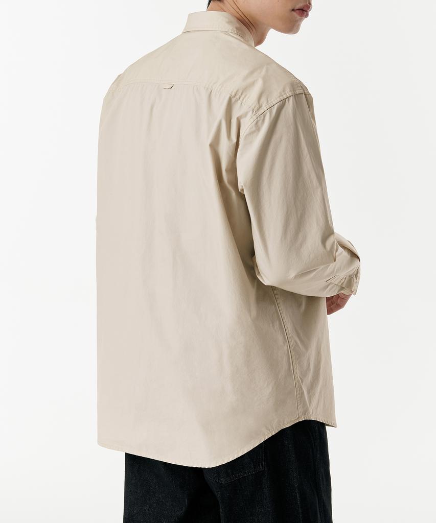 MUSINSA STANDARD Relaxed Washed Poplin Shirt [Light Beige]