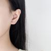 Dumbbell Silver Needle Earrings Romantic Female Ear Bone Nails Small Ear Jewelry