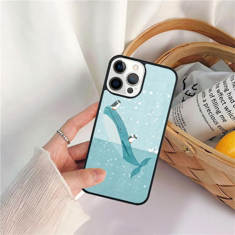 Чехол для телефона с косатками и китами для iPhone 17 Air 16 15 14 11 12 13 Pro MAX Plus coque Чехол-оболочка